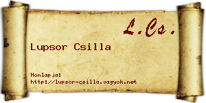 Lupsor Csilla névjegykártya